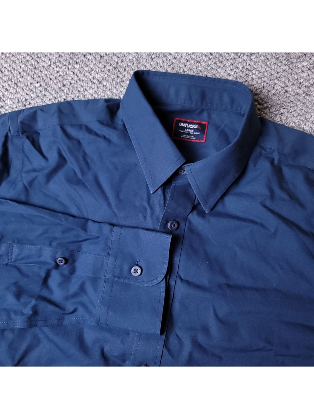 UNTUCKit Castello Shirt Mens LT Large Tall Blue Button Long Sleeve Cotton